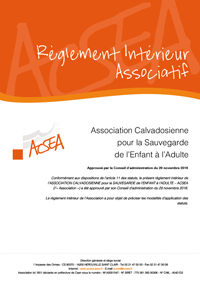Règlement intérieur associatif ACSEA, ressource