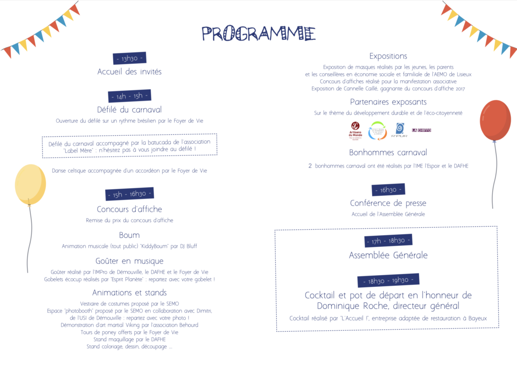 Programme manifestation associative